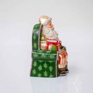 Gold Santa With Shopping Catalog