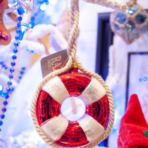 Life Preserver Ring and Rope Ornament