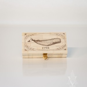 Engraved Whale 1793 Vintage Scrimshaw Bone Box Antique Reproduction