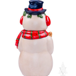 Traditional Snowman with Scarf and Corn Pop Pipe