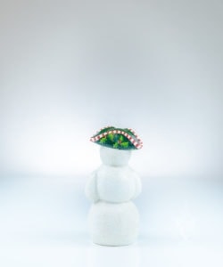 Glittered Colonial Snowman with Glasses