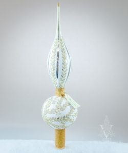 Silver Bell Glass Tree Topper