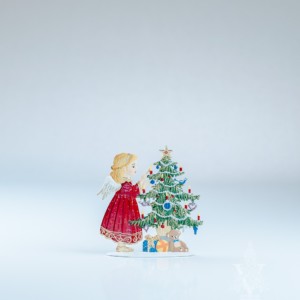 Christmas Angel Decorating Tree by Wilhelm Schweizer
