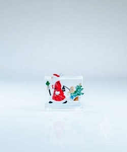 Santa Pulling Sled Ornament by Wilhelm Schweizer