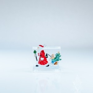 Santa Pulling Sled Ornament by Wilhelm Schweizer