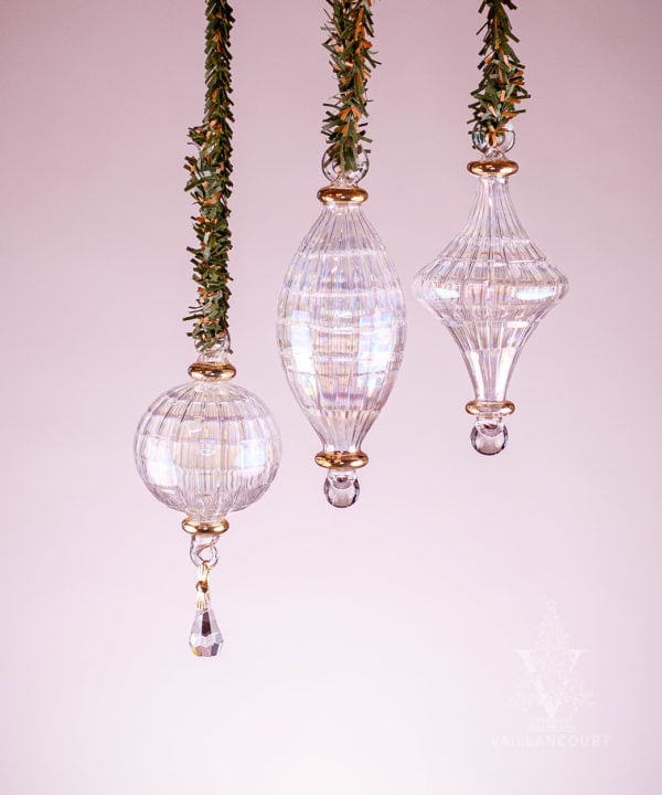 Mini Cut Glass Ornament Set