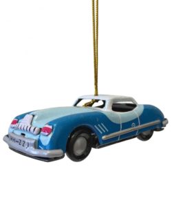 Collectible Tin Ornament - Blue Car