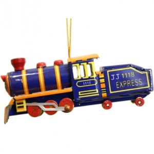 Collectible Tin Ornament - Blue Train