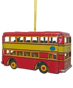 Collectible Tin Ornament - Doubledecker Bus