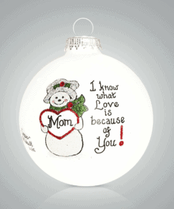 Crystal Collection Mom Snow Man