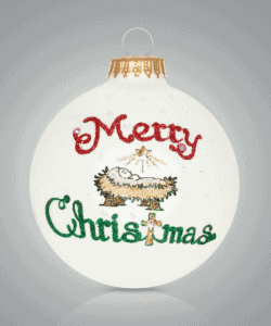 Crystal Collection Merry Christmas with Manger