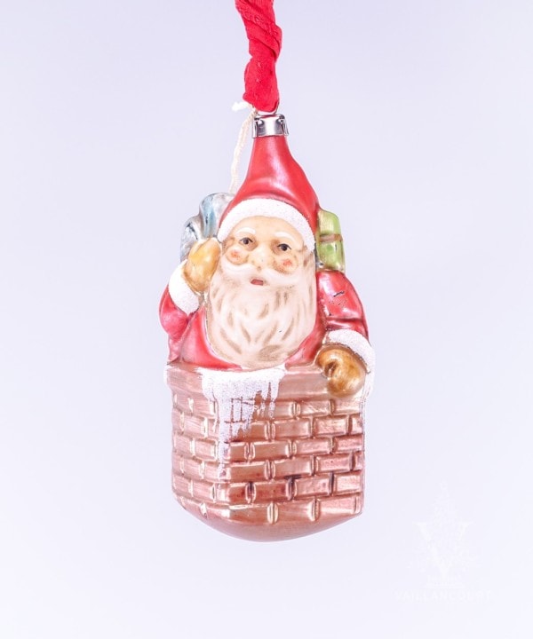 MAROLIN Santa With Bag In Chimney Ornament