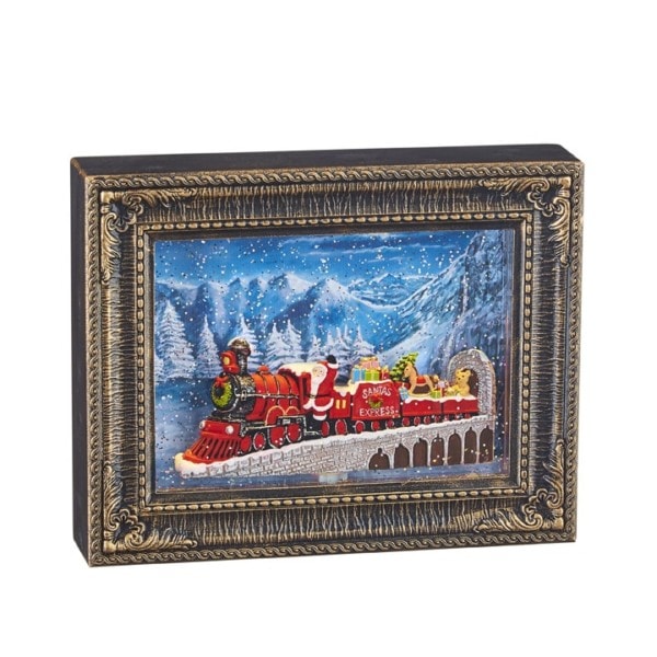 Santa Express Lighted Water Picture Frame