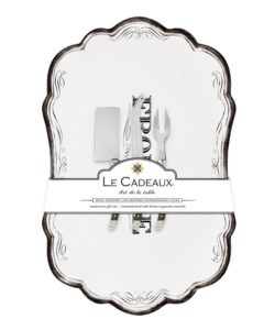 Melamine "Fromage" Cheeseboard with Three Laguiole Utensils