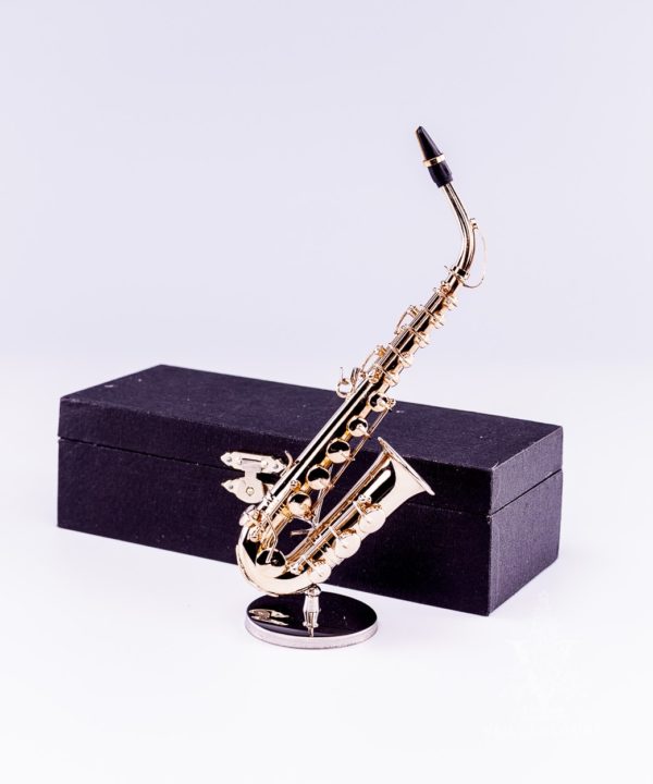 Saxophone with Case and Stand