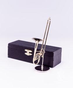 Trombone with Case and Stand