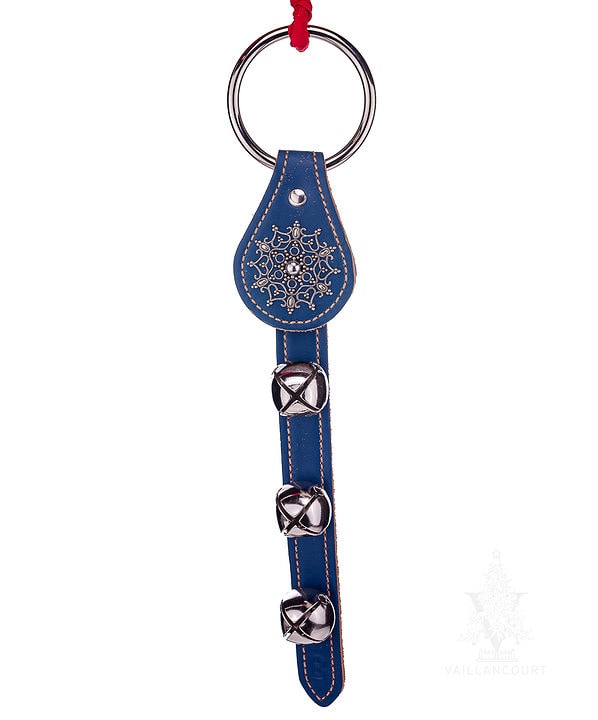 Belsnickel Bells' 3-Bell Leather Strap with Snowflake Charm
