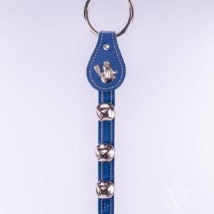 Hanging 3-Bell Leather Strap with Snowman Charm