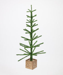Potted Green/White Sisal Tree