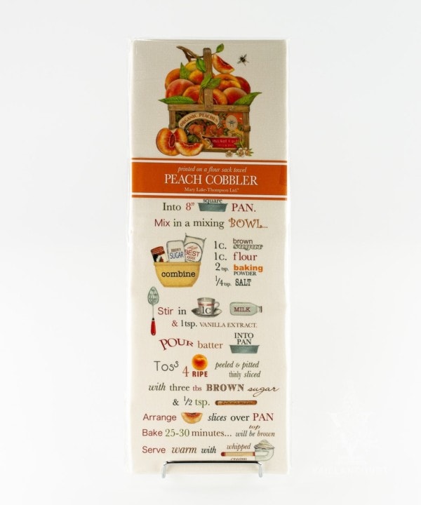 Peach Cobbler Recipe Towel