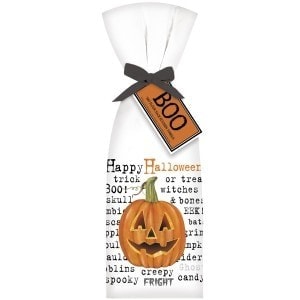 Jack O' Lantern Flour Sack Kitchen Towel