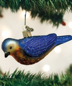 Hanging Western Bluebird Ornament