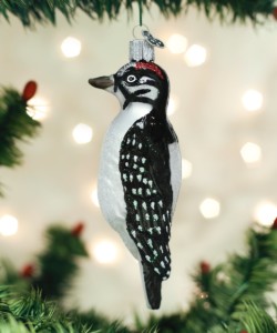 Hanging Hairy Woodpecker Ornament