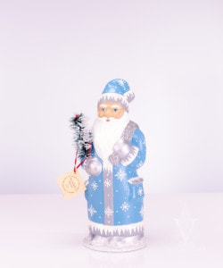 Ino Schaller Santa Blue/Silver Snowflakes