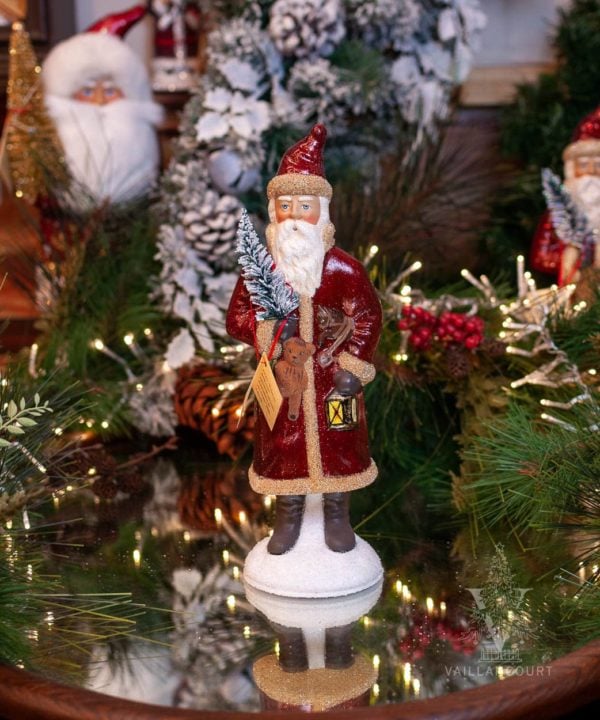 Ino Schaller Santa With Bear And Lantern