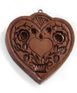 Quilted Heart Cookie Mold Reproduction