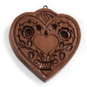 Quilted Heart Cookie Mold Reproduction