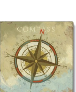 Compass Gallery Wrapped Giclee Wall Art
