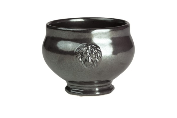Pewter Stoneware Footed Soup Bowl
