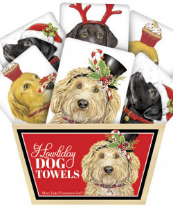 Holiday Dog Portrait Towel (Assorted)