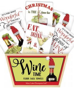 Holiday Wine Towel (Assorted)