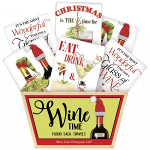 Holiday Wine Towel (Assorted)