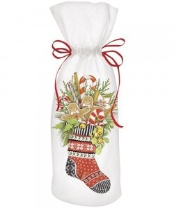 Gingerbread Stocking Wine Bag