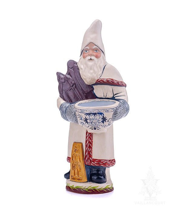 Santa with Delft Punchbowl and Ginger Cake