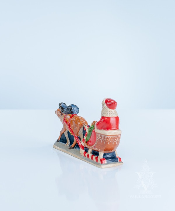 Gingerbread Santa in Sleigh with Angel Doll