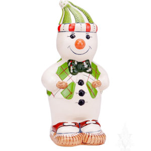 Plaid Snowman on Snowshoes