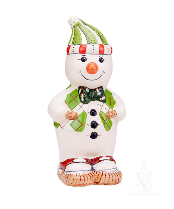 Plaid Snowman on Snowshoes