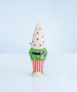 Elf Santa Holding Doll