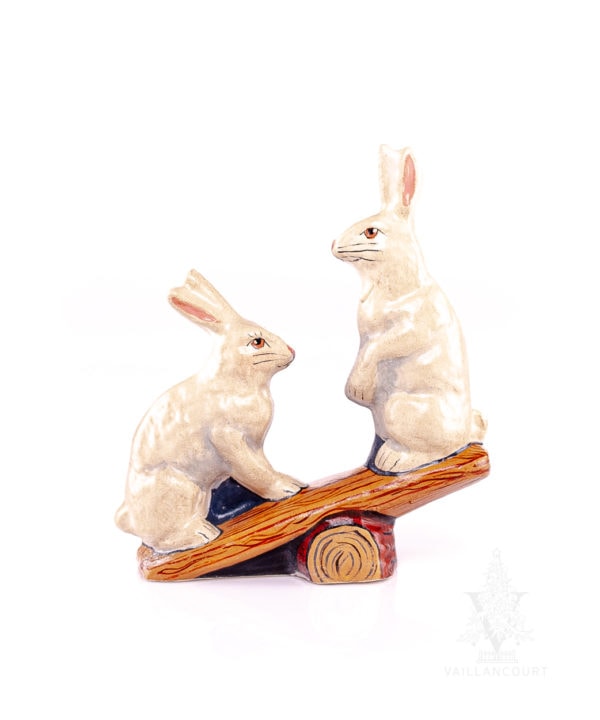 Two Rabbits on See-Saw