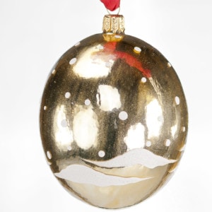 Jingle Balls™ Santa on Gold with Snowman