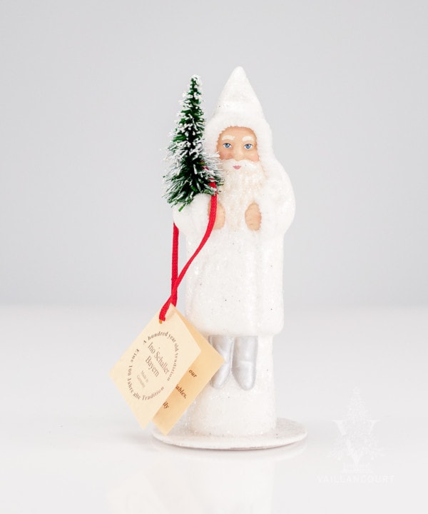 Ino Schaller Santa White With Feather Tree