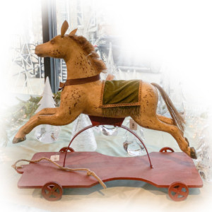 Vintage Rocking Horse Pull Toy