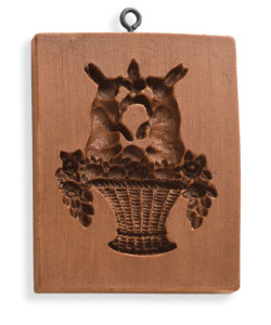 Bunnies in Basket Cookie Mould Reproduction