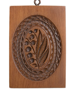 Oval Lily of the Valley Cookie Mould Reproduction