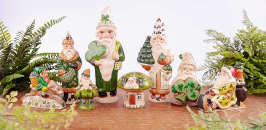 St. Patrick's Day Irish Santa Series in Chalkware