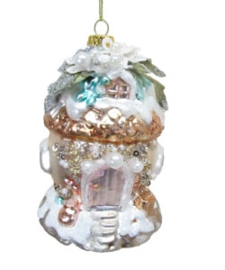 Fantasy Mushroom House Ornament by December Diamonds
